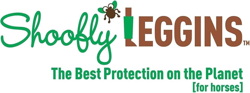 SHOOFLY Horse Leggins, Patented Loose Fitting Fly Boots, Breathable Plastic Mesh (Blue/Medium)