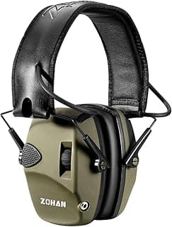 ZOHAN EM054 Electronic Shooting Ear Protection with Sound Amplification, Slim Active Noise Reduction Earmuffs for Gun Range