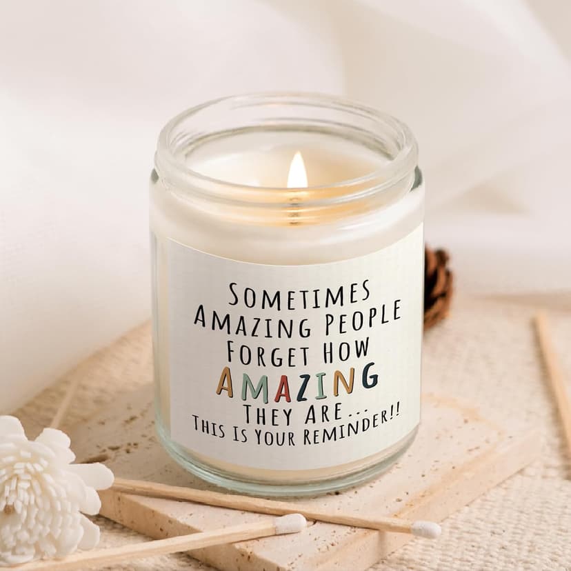 Christmas/Thank You/Inspirational Gift for Woman Her Friend Teacher Mom Girlfriend Sister Bestie, Stocking Stuffers, Lavender Craftique Gifts for Women, Birthday Gifts for Women- You're Amazing Candle B0DYMW78WD