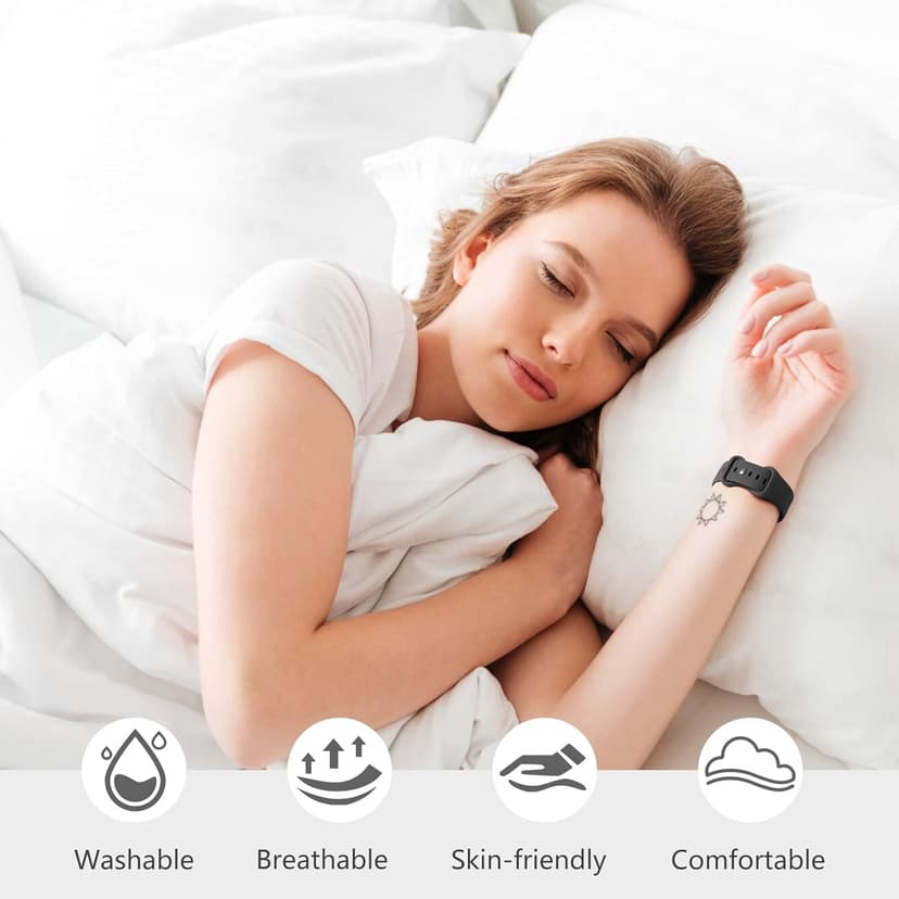 Sport Band Compatible with Apple Watch Band 44mm 45mm 46mm 40mm 42mm 38mm 41mm 49mm, Soft Silicone Waterproof Replacement Strap for iWatch Watch Series 11 10 9 8 7 6 5 4 3 2 1 SE Ultra Women Men