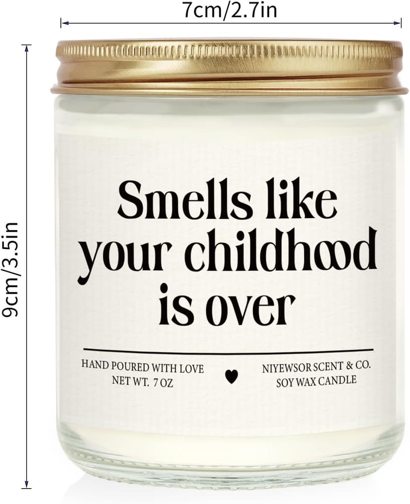 Niyewsor 18th Birthday Gifts for Girls Boys, Eighteen Birthday Candle, 2007 18th Birthday Decorations for Girls Boys, 18 21 Year Old Bday Gifts for Daughter, Son, Sister, Niece, Handmade, 7oz