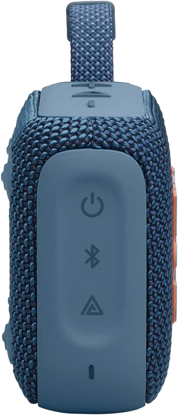 JBL Go 4 - Ultra-Portable, Waterproof and Dustproof Bluetooth Speaker, Big JBL Pro Sound with Punchy bass, 7-Hour Built-in Battery, Made in Part with Recycled Materials (Blue)