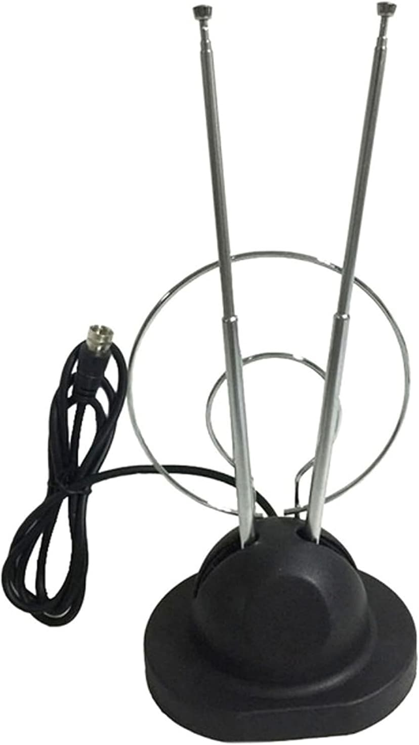 Trisonic Rabbit Ear Digital Ready TV Antenna HDTV VHF UHF with Coax Cable