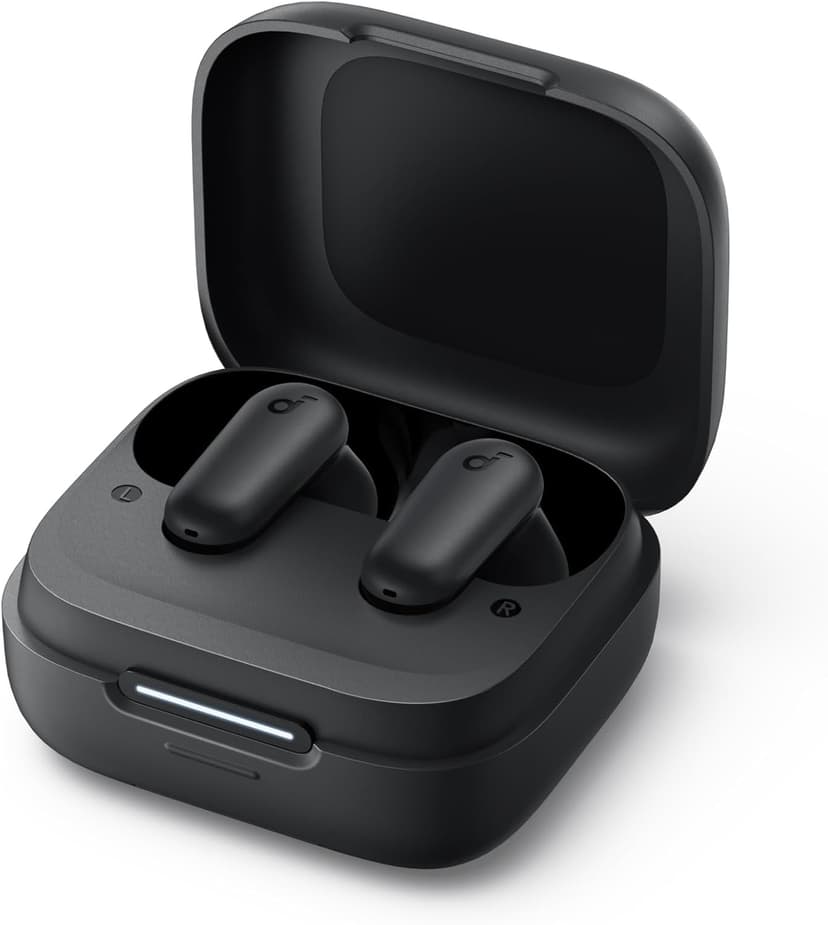 Soundcore P30i by Anker Noise Cancelling Earbuds, Strong and Smart Noise Cancelling, Powerful Bass, 45H Playtime, 2-in-1 Case and Phone Stand, IP54, Wireless Earbuds, Bluetooth 5.4 (Black)