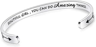 SAM & LORI Personal Bracelets for Teens/Women-Inspirational Jewelry Gifts (Various Designs) for Daughter/Sister/Mom/Friends-Adjustable Bracelet in a Pretty Gift Box