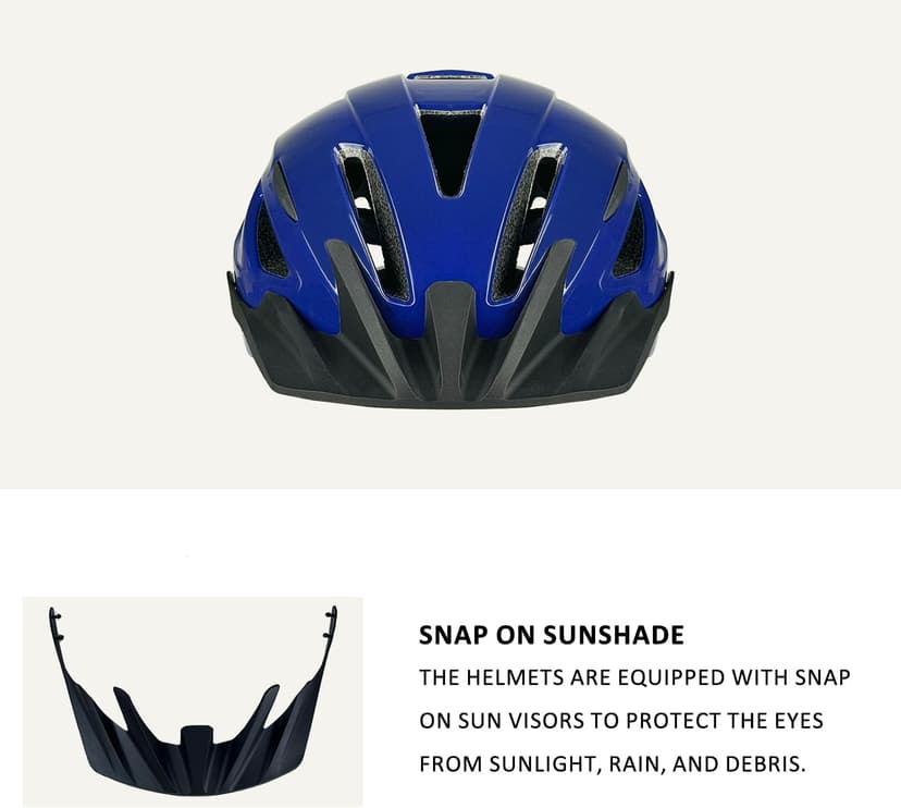 Lightweight Adult Bike Helmet Only 280g - CPSC Certified Bicycle Helmet for Men Women with 15 Air Vents, Adjustable Dial Fit, Removable Liner & Visor, Road Cycling Helmet Size 58-62cm