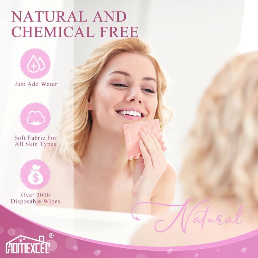 HOMEXCEL Premium Makeup Remover Cloth 24 Pack, Reusable Super Soft 7 x 7 Inch Facial Cleansing Cloths with Just Water, Highly Absorbent Microfiber Coral Velvet Face Towels Washcloths