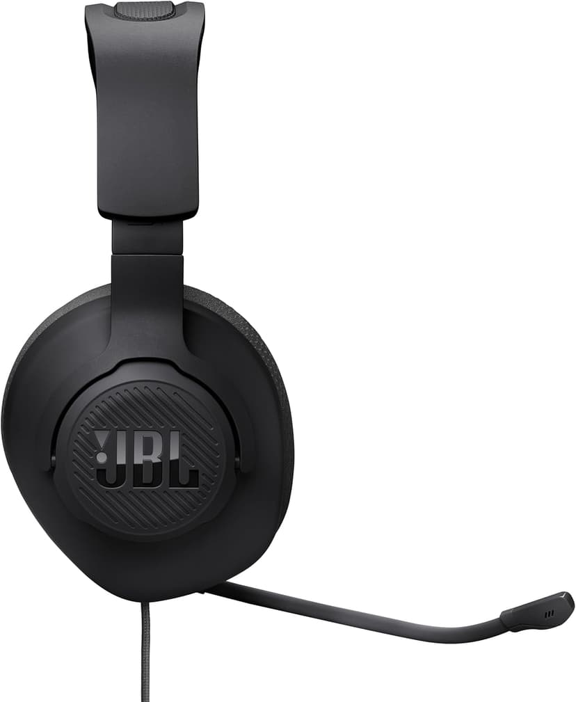 JBL Quantum 100M2 - Wired Over-Ear Gaming Headset with omnidirectional, Detachable mic with Mute Option and Fabric-Covered Memory Foam Ear Cushions, Compatible with All Platforms (Black)