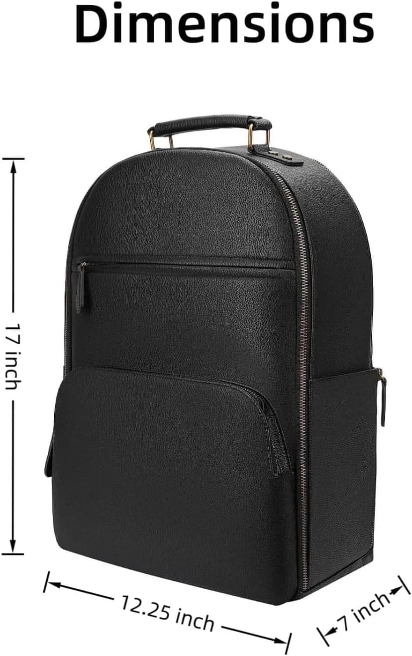 Divvia Camera Backpack Classic PU Leather for DSLR, Professional Camera Bag for Photographers with 15 Inch Laptop Compartment Large 20L