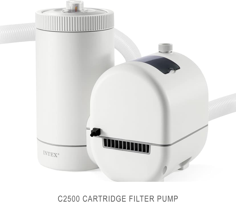 INTEX C2500 Krystal Clear Cartridge Filter Pump for Above Ground Pools: 2500 GPH Pump Flow Rate – Improved Circulation and Filtration – Easy Installation – Improved Water Clarity – Easy-to-Clean