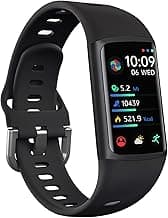 FITVII FINO 2 Slim Fitness Tracker, Smart Watch with Blood Oxygen, Sleep Monitor, 24/7 Heart Rate & Blood Pressure, IP68 Waterproof Health Activity Trackers with Calories Step Counter for Women Men