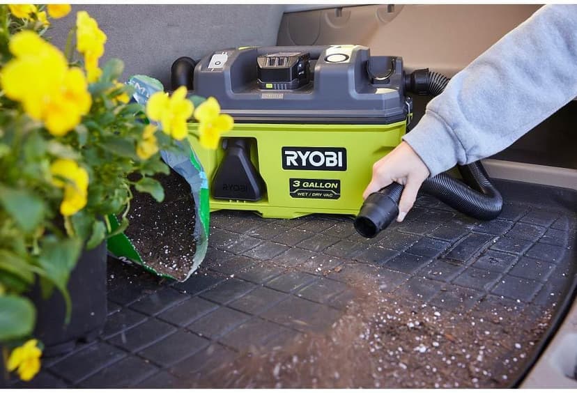 RYOBI 18V ONE+ Link 3 Gallon Wet/Dry Shop Vacuum (Bare Tool), Green
