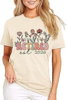 2026 Retirement Shirts Gift for Women Retired Gifts for Wife, Mom, Coworker, Boss Ideas Tops Tees