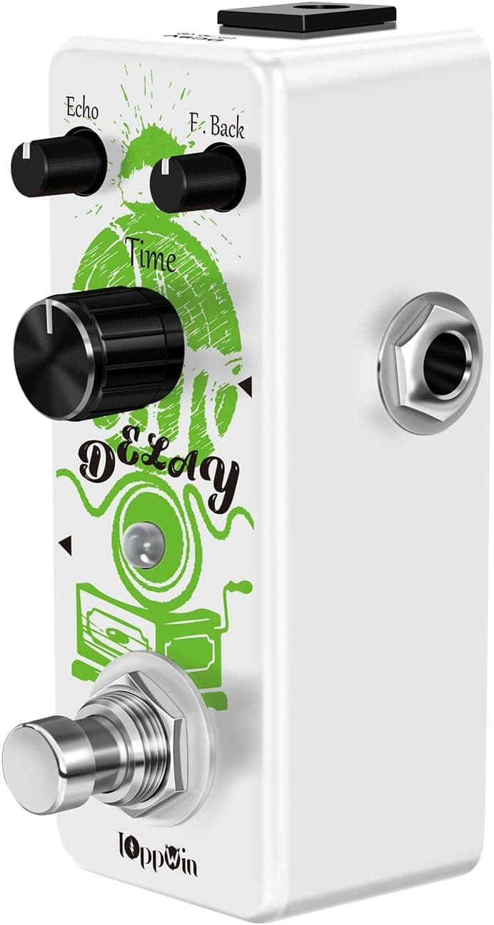 IOppWin Guitar Pedals, Premium Analog Delay Pedal – Warm, Clean, Smooth Tones with 25ms-600ms Adjustable Range & True Bypass, for Retro Tone Lovers And Live Musicians