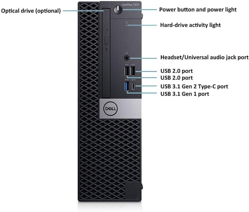 Dell OptiPlex 7070 SFF Desktop Computer PC, Intel 8 Core i7-9700 3.0GHz up to 4.70GHz,32GB DDR4 Ram New 1TB NVMe M.2 SSD,AX210 Built-in WiFi 6E,Windows 11 Pro, Wireless Keyboard & Mouse (Renewed)