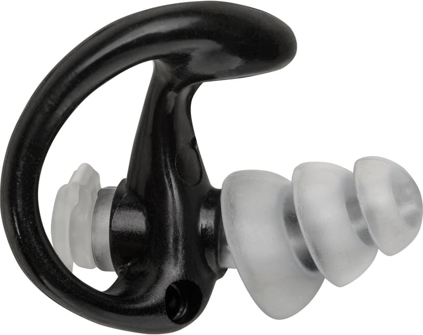 SureFire EP4 Sonic Defenders Plus filtered Earplugs, triple flanged design, reusable, Black, Medium