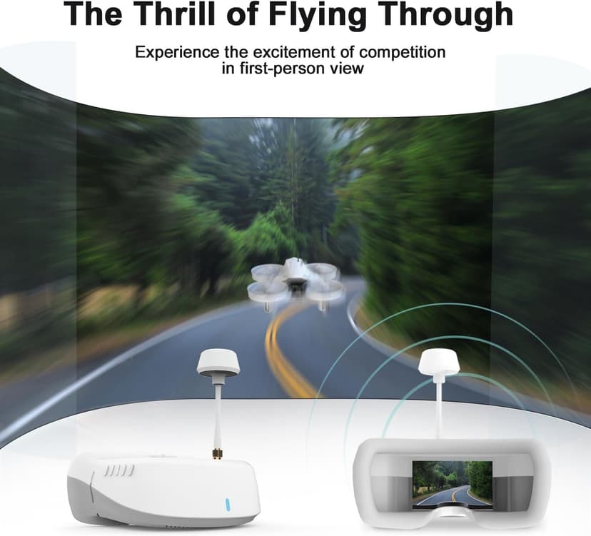 APEX FPV Drone Kit,FPV Goggles,First-person view drone,FPV Racing Drone for Beginners,Low-Latency 5.8G Transmission, Drop-Resistant,VR70-2.0