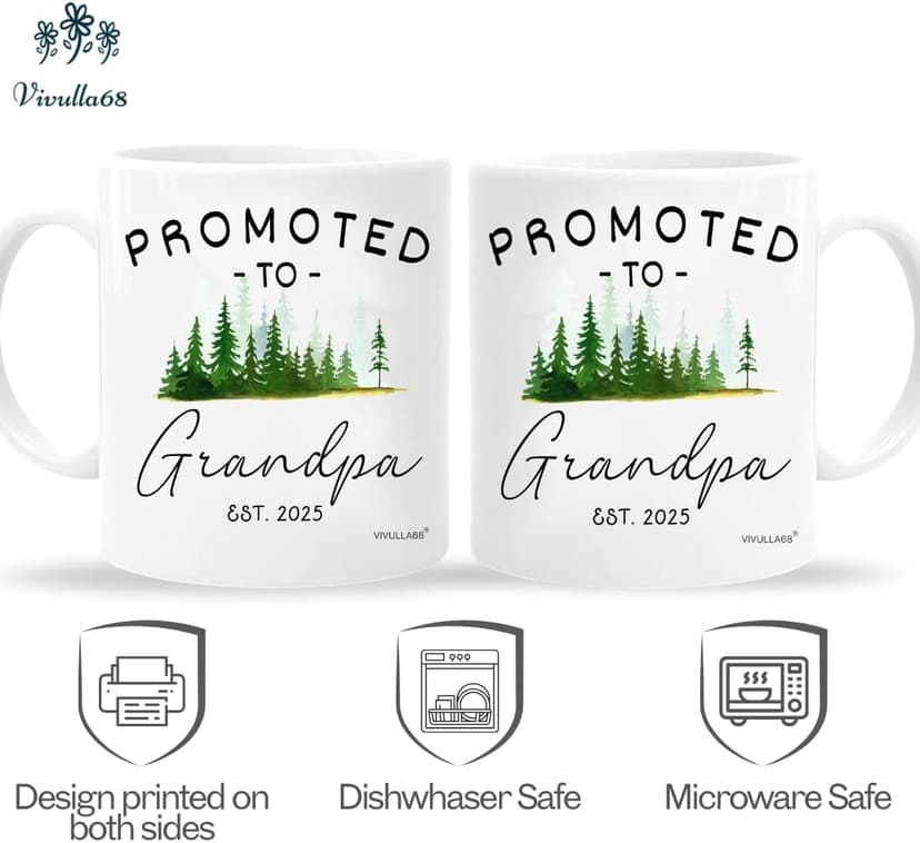 Christmas Gifts For First Time Grandparents, Promoted To Grandma And Grandpa Mugs Est 2025, Grandparents Baby Announcement, Pregnancy Announcement Mug, Grandparent To Be Gifts, New Grandparent Gift