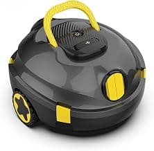 Robotic Pool Cleaner, Cordless Pool Vacuum for Above Ground & Inground Flat Pools with Dual Motors, 130 Min Runtime, Auto-Parking, Powerful Pool Vacuum Robot for Up to 1200 Sq.Ft (Black-Orange)