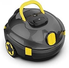 Robotic Pool Cleaner, Cordless Pool Vacuum for Above Ground & Inground Flat Pools with Dual Motors, 130 Min Runtime, Auto-Parking, Powerful Pool Vacuum Robot for Up to 1200 Sq.Ft (Black-Orange)