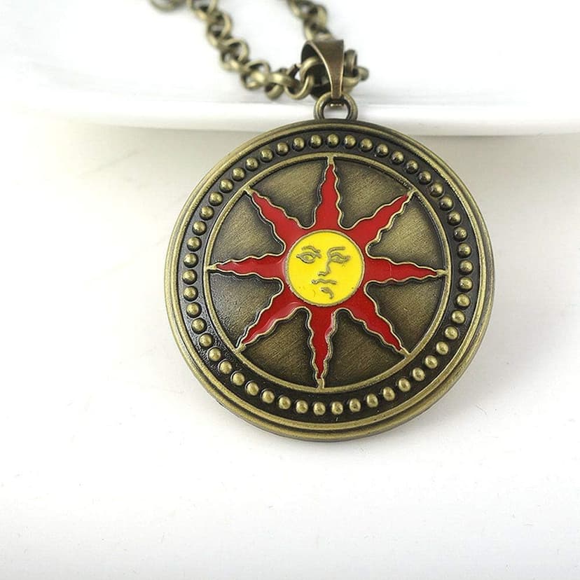 Dark Souls Game Series Inspired - Dark Souls 3 Special Edition The Sun Necklace Pendant. Great Gift For a Gamer Friend And a Great Cosplay Item For Any Dark Soul Franchise Fan. B08LR2WQ6M