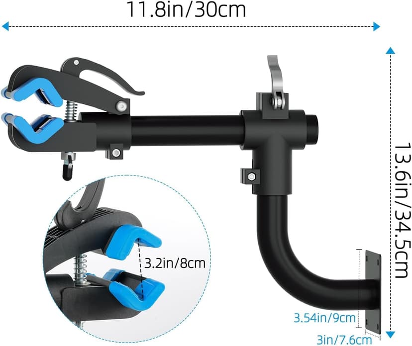 Urban Deco Bike Repair Stand Bench Mount Bike Stand Wall Mounted Bike Work Stand Bicycles Maintenance Rack Bike Clamp for Road Mountain Bike,Road Bike (13.6 inch Curved)