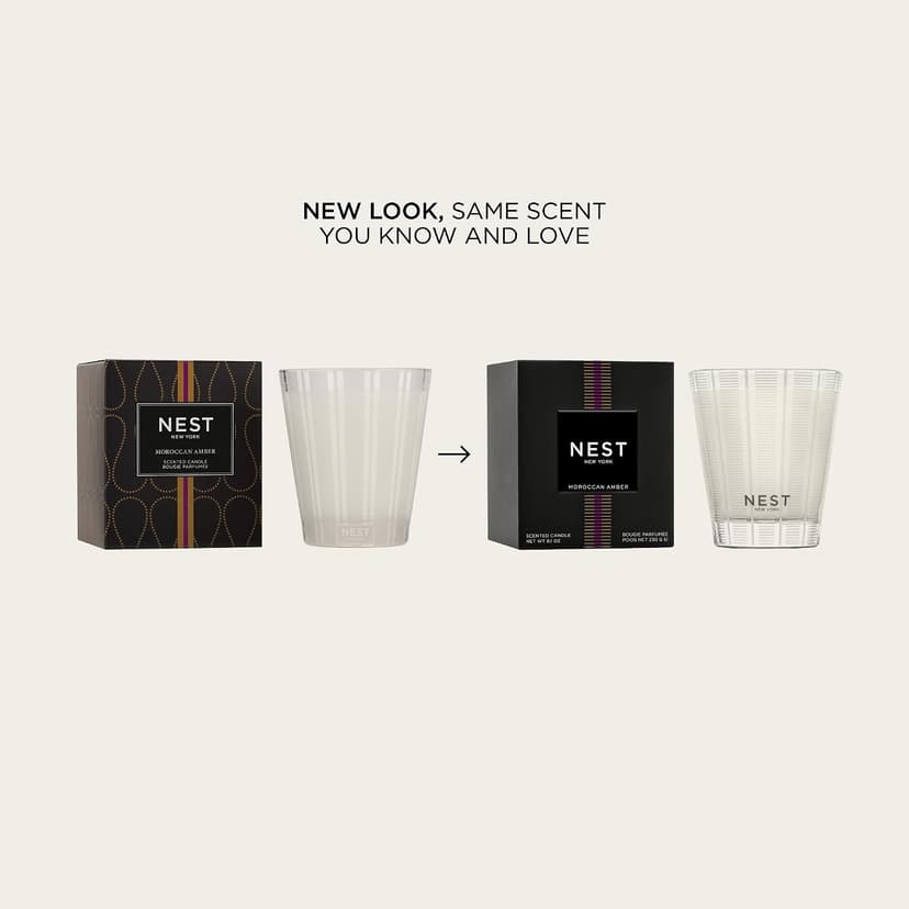 Up to 60-Hour Burn Time - Reusable Glass Vessel - 8.1 oz NEST New York Scented Classic Candle, Moroccan Amber B00394Z0PY