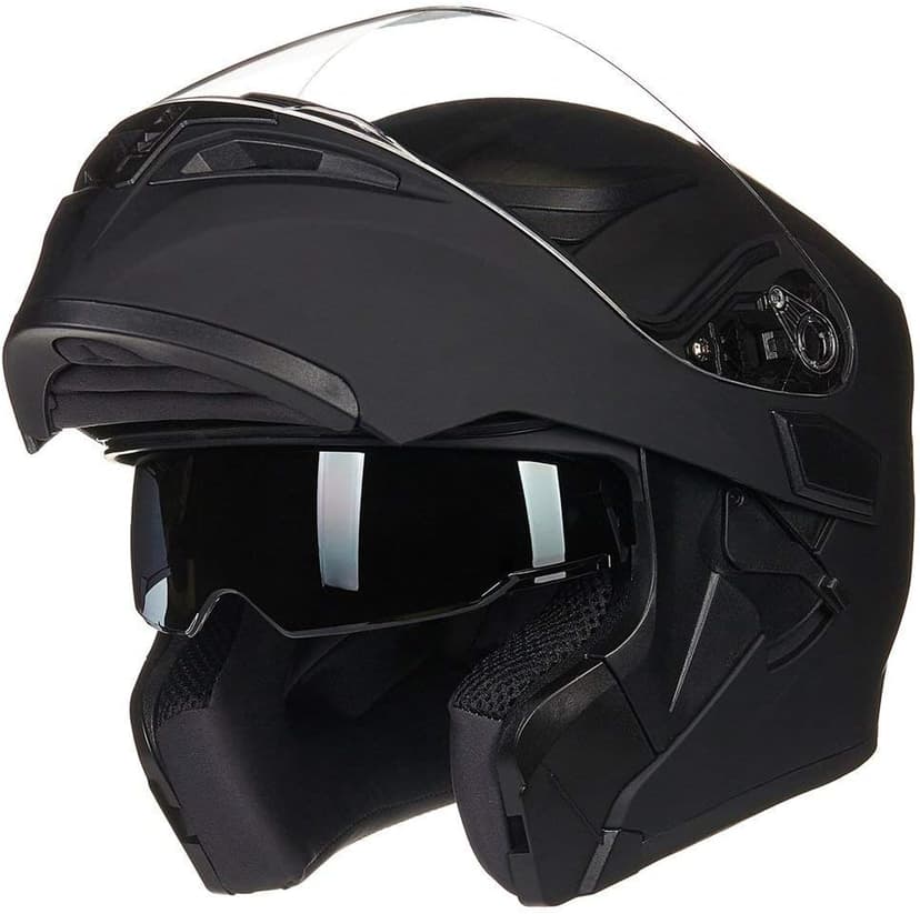 ILM Motorcycle Dual Visor Flip up Modular Full Face Helmet DOT Model 902/902L