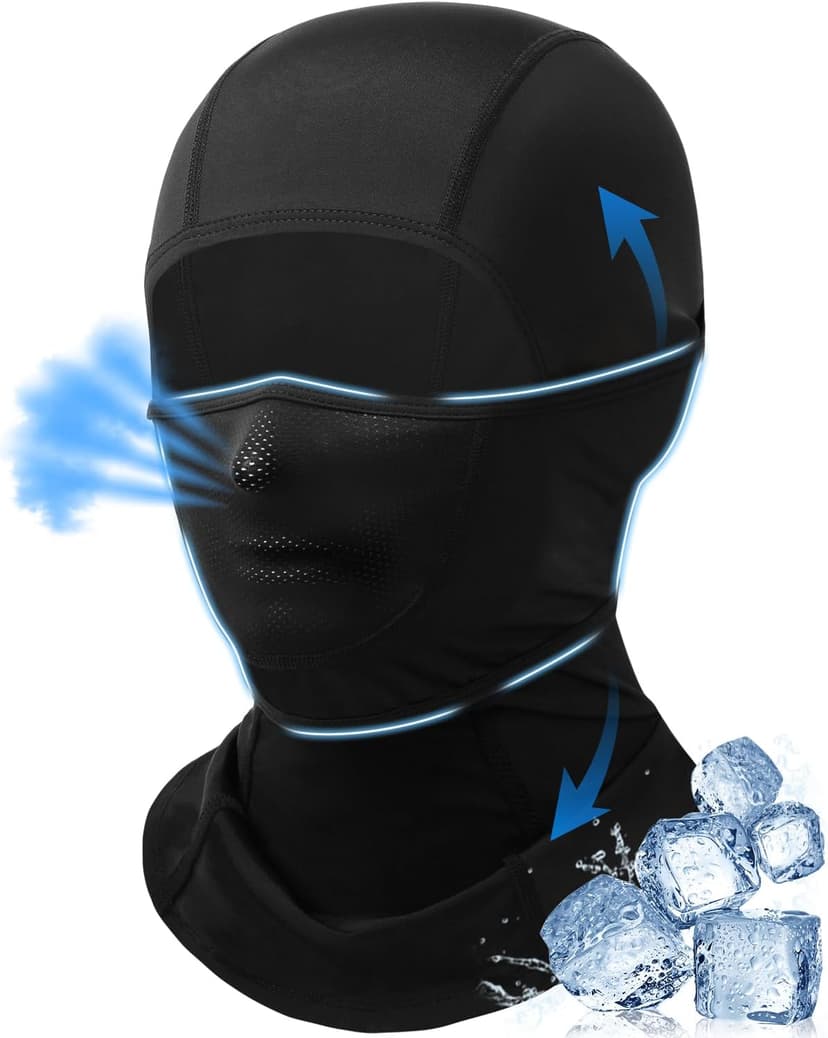 Balaclava Face Mask with Movable Deisgn for Men Women Summer Cooling Shiesty Mask Sun UV Protection-Motorcycle Ski Outdoor