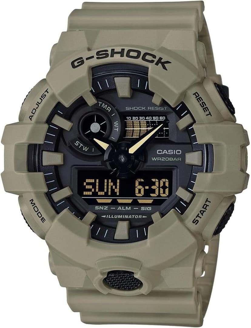 Casio Men's 700UC Series G-Shock Quartz 200M WR Shock Resistant Resin Strap and Case
