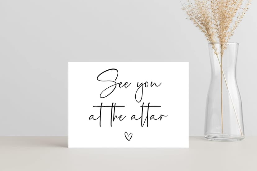 Groom Card From Bride On Our Wedding Day Stationery - See You At The Altar - Husband To Be Letter - Love Gift For Him From Wife - Marry You Vows