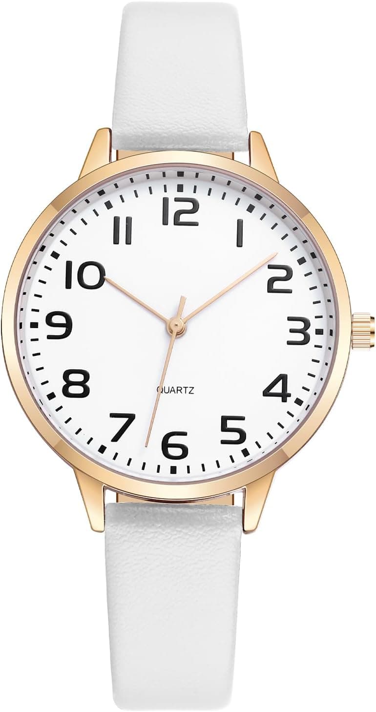 IBSO Women Watches Leather Mesh Strap Round Case Analog Fashion Ladies Wrist Watches