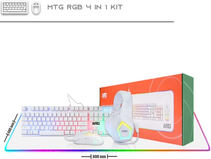 Gaming All in one PC 24 Inch FHD Touchscreen, MTG Yama, Intel Core i5 10th Gen 8GB RAM, 240GB NVME, NVIDIA GT 730 4GB DDR3 Graphics, Webcam, DVD RW, Gaming Kit, Windows 11