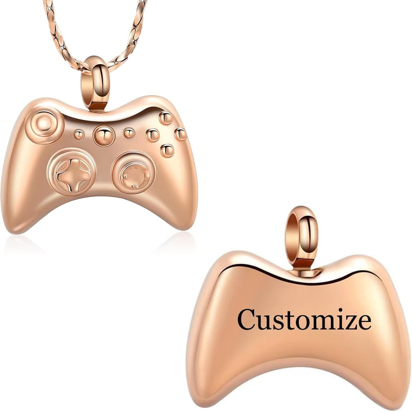 Memorial Pendant, Ashes Necklace of Loved One, Keepsake Gifts for Men Women Imrsanl Game Controller Urn Necklace Cremation Jewelry for Ashes B0CTMCX9JM