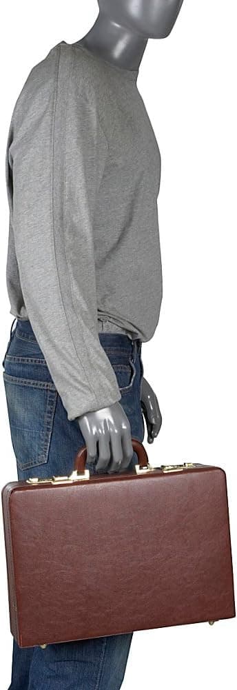 Amerileather Expandable Executive Faux Leather Attache Case (#2893-89)