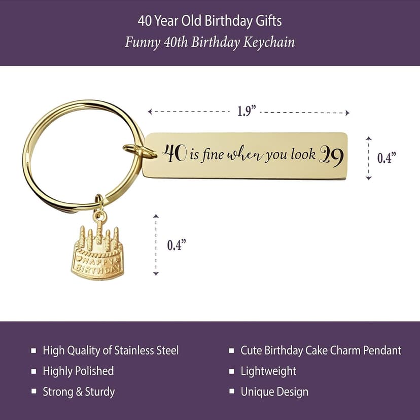 Hardcover Notebook Gold Foil 200 Pages A5 Lined, Birthday Gift for Turning 40 Year Old Woman Friends Mom Sister Daughter Wife 40th Birthday Gifts Women, Chapter 40 Birthday Gift Journal Purple for Her B0H7R85C9S