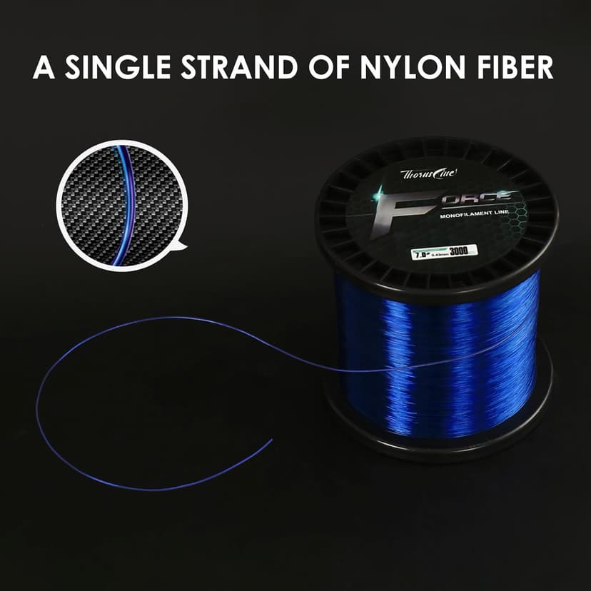 ThornsLine Force Monofilament Fishing Line, Heavy Duty Strong Mono Fishing Wire, Clear Nylon Leader Line