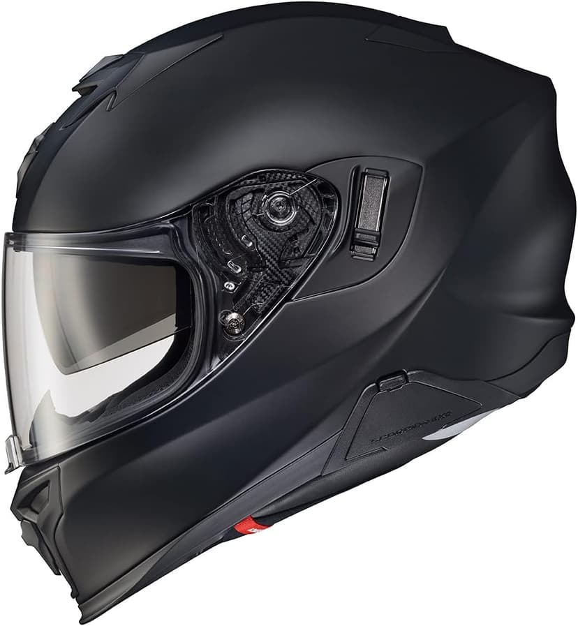 ScorpionEXO T520 Full Face Touring Motorcycle Helmet with Bluetooth Ready Speaker Pockets DOT ECE Approved Solid (Matte Black - X-Large)