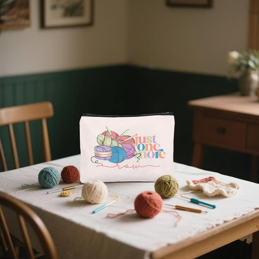 5 Pcs Crochet Gifts For Women,Crochet Reusable Grocery Bag, 50pcs Stickers for Friends, Mom, Knitting Lovers