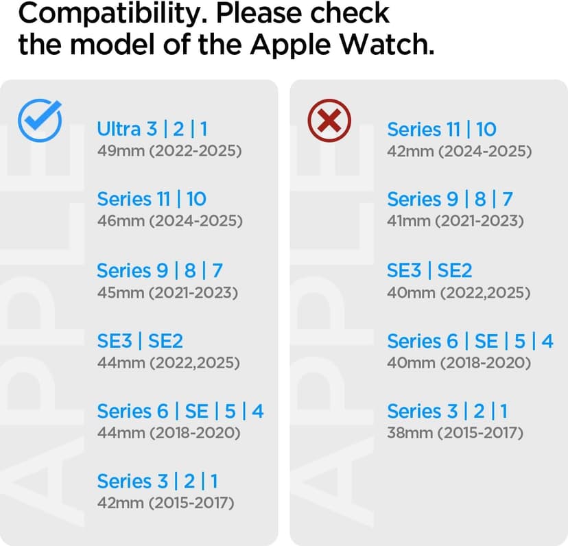 Spigen for Apple Watch Band, Athlex Air Compatible with Ultra 3/2/1 49mm, Series 11/10 46mm, 9/8/7 45mm, SE3/SE2/SE/6/5/4 44mm, 3/2/1 42mm