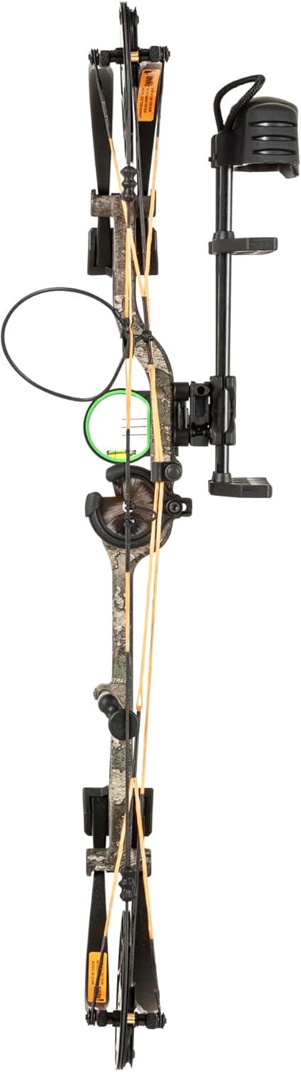Bear Archery Royale Ready to Hunt Compound Bow Archery Set with Archery Accessories for Adults and Youths, 12”- 27” Draw Length, 5-50 Lbs Draw Weight, Up to 290 FPS