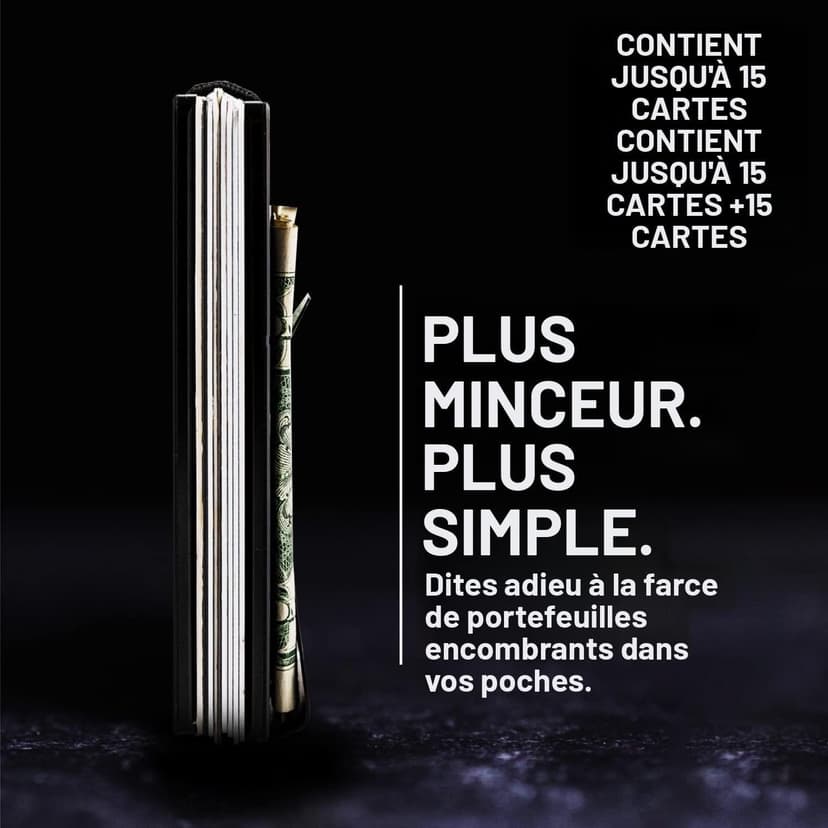 Mountain Voyage Co Minimalist Wallet for Men & Women - Slim RFID Wallet, Scratch Resistant, Credit Card Holder & Money Clip, Easily Removable Money & Cards, (Matte Carbon Fiber)