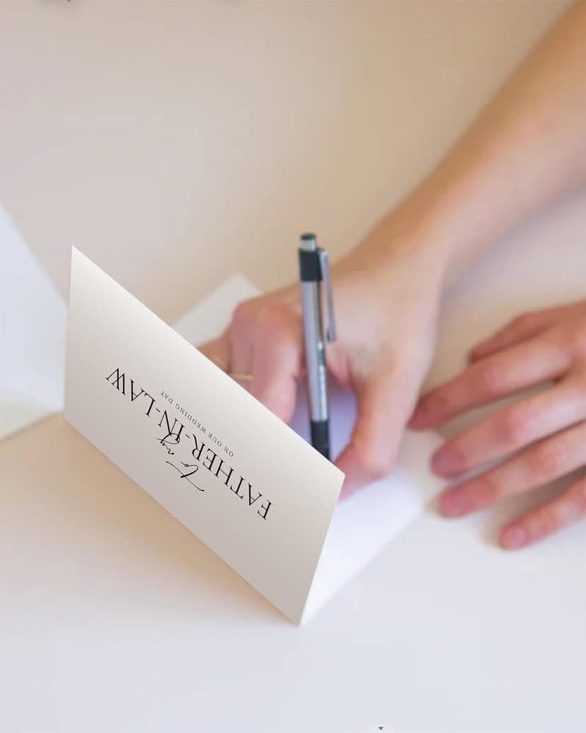 Set of 2 Parents In-Law Wedding Cards, For Bride/Groom's Parents, To My Father/Mother In-Law On Our Special Day B0D3XNR98R