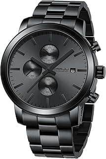 CRRJU Mens Stylish Casual Quartz Watches for Men Luxury Waterproof Calendar Chronograph Japan Movement Wristwatches