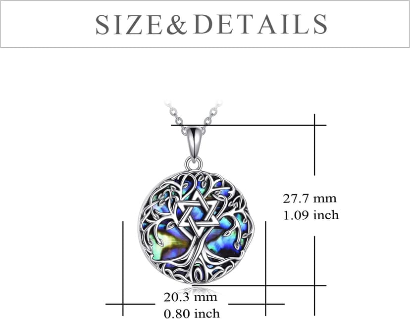 YFN Tree of Life Necklace Sterling Silver Celtic Knot Tree Pendant Jewelry Gifts for Women Men B0C2HGKN93