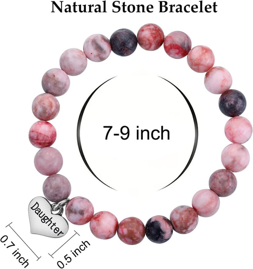 iWenSheng Daughter Gift from Mom Dad - Inspirational Daughter's Bracelet from Mother Father, Birthday Christmas Graduation Gifts for Daughters