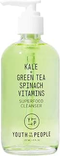 Antioxidant-Rich Daily Facial Cleanser - Refillable, pH-balanced, Non-drying, Gentle Makeup Remover, All Skin Types, Vegan Youth To The People Superfood Cleanser - Kale + Spinach Hydrating Face Wash B018A0BO92