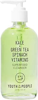 Antioxidant-Rich Daily Facial Cleanser - Refillable, pH-balanced, Non-drying, Gentle Makeup Remover, All Skin Types, Vegan Youth To The People Superfood Cleanser - Kale + Spinach Hydrating Face Wash B018A0BO92