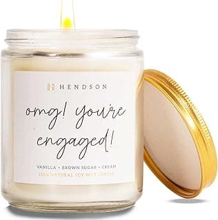 Engagement Gifts for Women - Wedding Candle, Bridal Shower, Bachelorette Party Gift for Bride to Be - Engaged Couple Fiance, Couples Gift - OMG Youre Engaged Candles