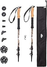 Cascade Mountain Tech Trekking Poles - Carbon Fiber Walking or Hiking Sticks with Quick Adjustable Locks